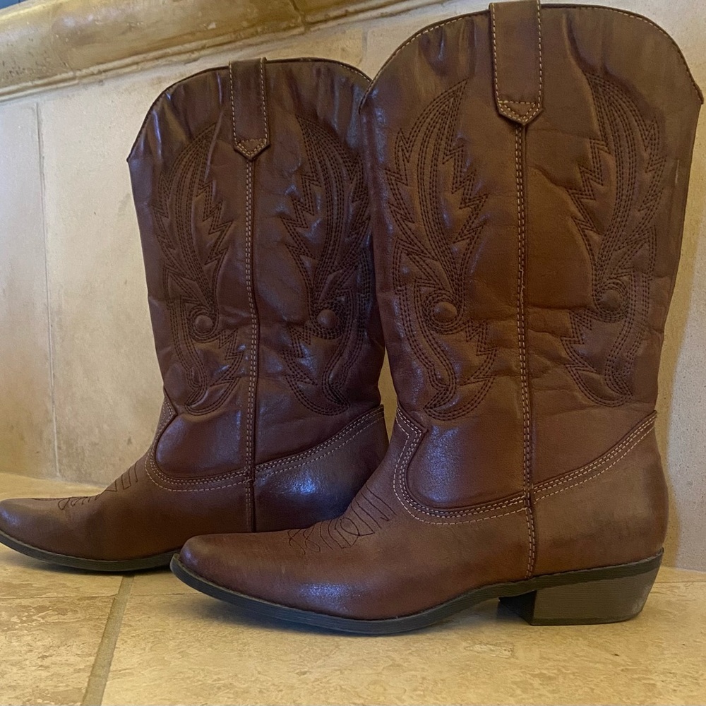 Brown Western Cowboy Boots